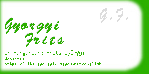 gyorgyi frits business card