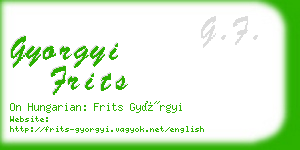 gyorgyi frits business card